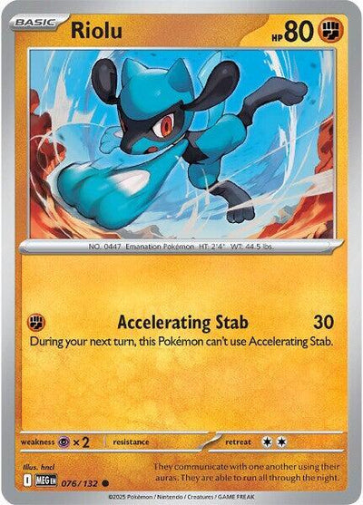 Riolu Common ME01: Mega Evolution 076/132 NM