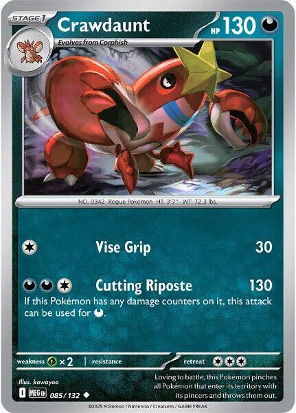 Crawdaunt Uncommon ME01: Mega Evolution 085/132 NM