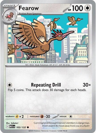 Fearow Common ME01: Mega Evolution 103/132 NM