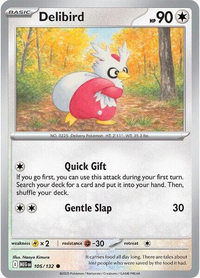 Delibird - 105/132 Common ME01: Mega Evolution 105/132 NM