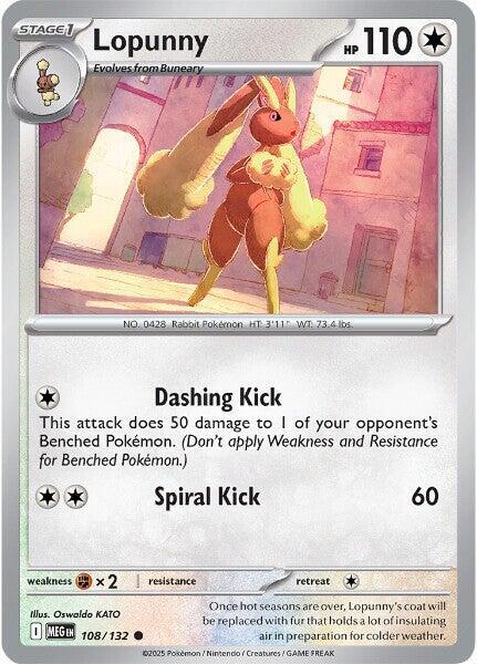 Lopunny Common ME01: Mega Evolution 108/132 NM