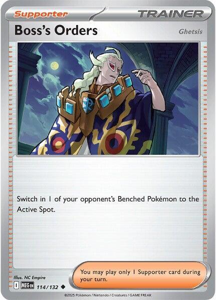 Boss's Orders [Ghetsis] Uncommon ME01: Mega Evolution 114/132 NM