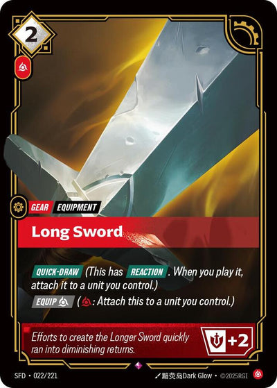 Long Sword Rare Spiritforged 022/221 NM