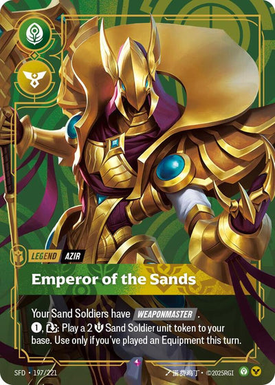 Azir - Emperor of the Sands Rare Spiritforged 197/221 NM