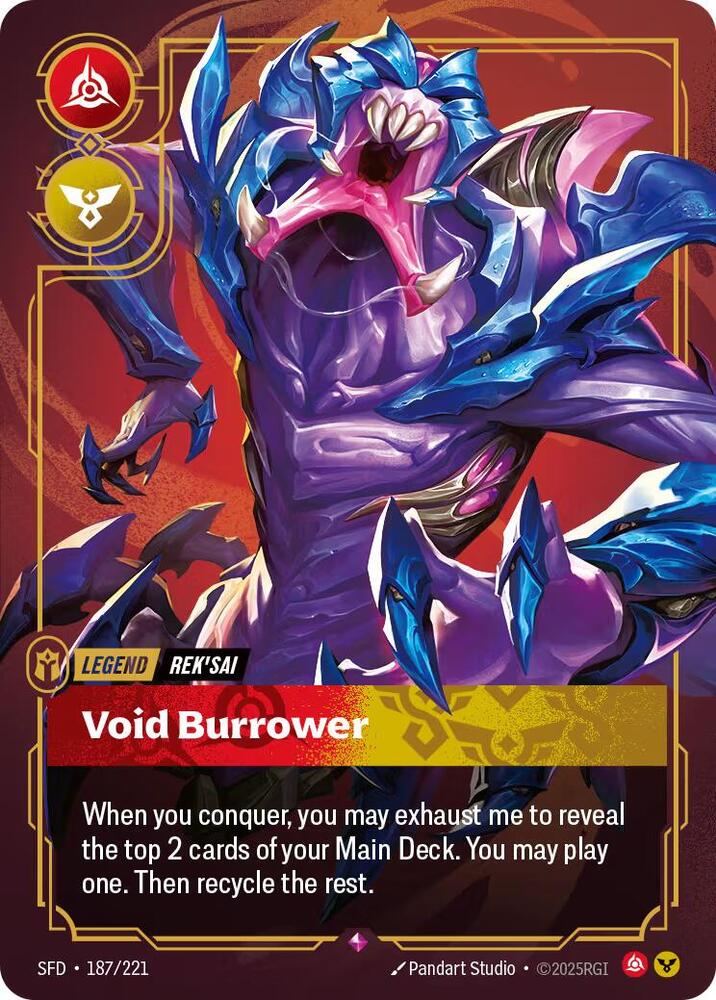 Rek'sai - Void Burrower Rare Spiritforged 187/221 NM