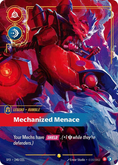 Rumble - Mechanized Menace (Overnumbered) Showcase Spiritforged 240/221 NM