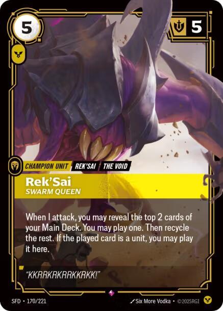 Rek'Sai - Swarm Queen Rare Spiritforged 170/221 NM