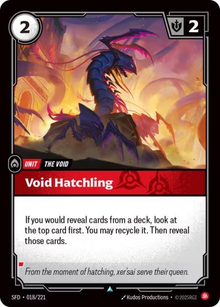 Void Hatchling Uncommon Spiritforged 018/221 NM