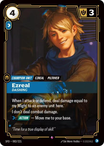 Ezreal - Dashing Rare Spiritforged 082/221 NM
