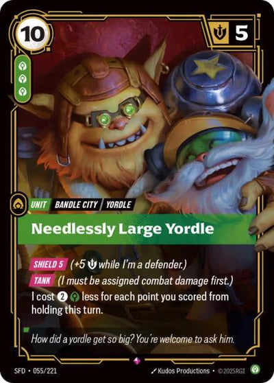 Needlessly Large Yordle Rare Spiritforged 055/221 NM