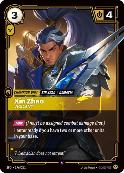 Xin Zhao - Vigilant Rare Spiritforged 176/221 NM