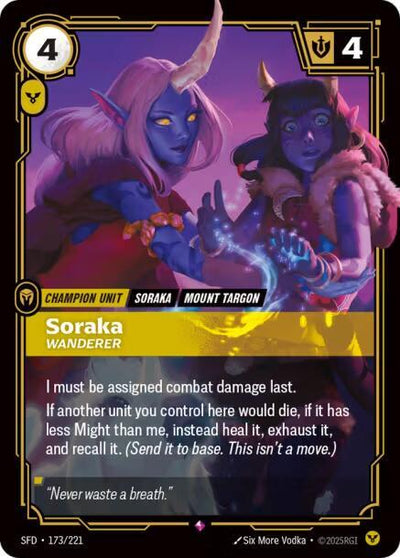 Soraka - Wanderer Rare Spiritforged 173/221 NM