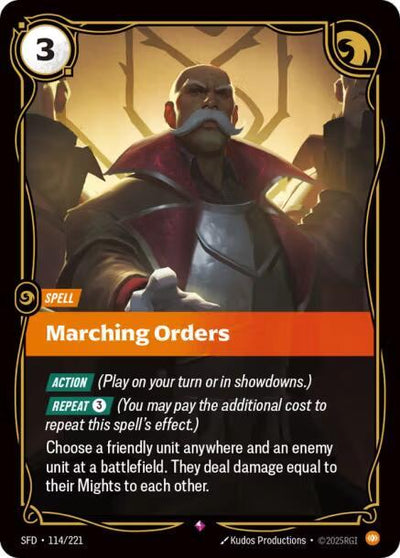 Marching Orders Rare Spiritforged 114/221 NM