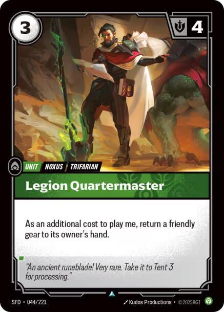 Legion Quartermaster Uncommon Spiritforged 044/221 NM