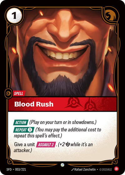 Blood Rush Common Spiritforged 003/221 NM