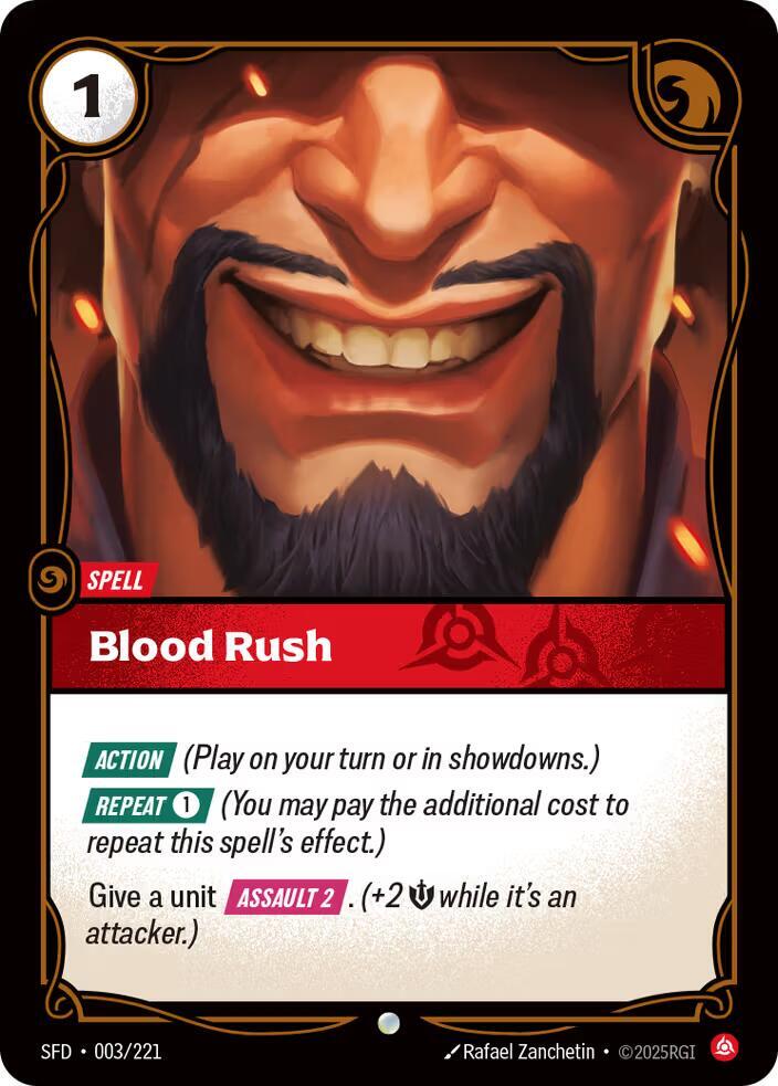 Blood Rush Common Spiritforged 003/221 NM