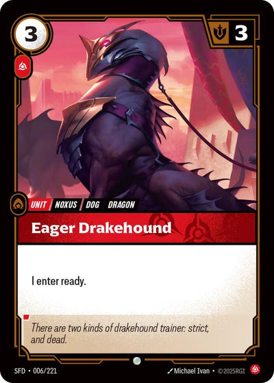 Eager Drakehound Common Spiritforged 006/221 NM