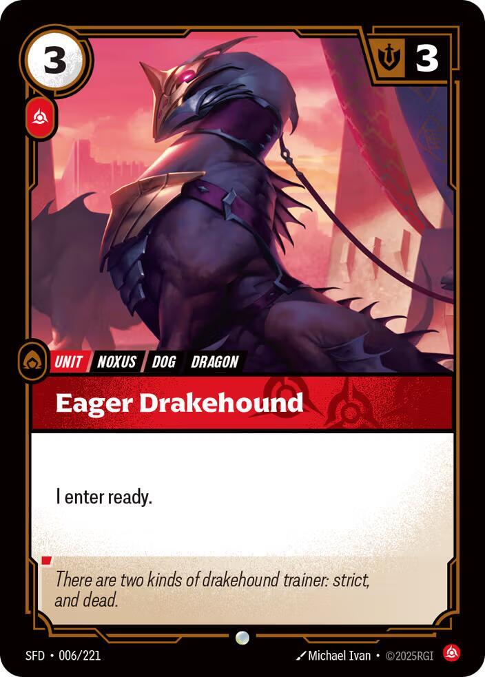 Eager Drakehound Common Spiritforged 006/221 NM