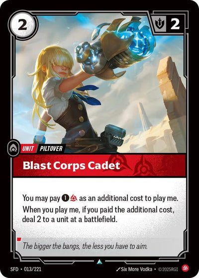 Blast Corps Cadet Uncommon Spiritforged 013/221 NM