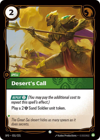 Desert's Call Common Spiritforged 031/221 NM