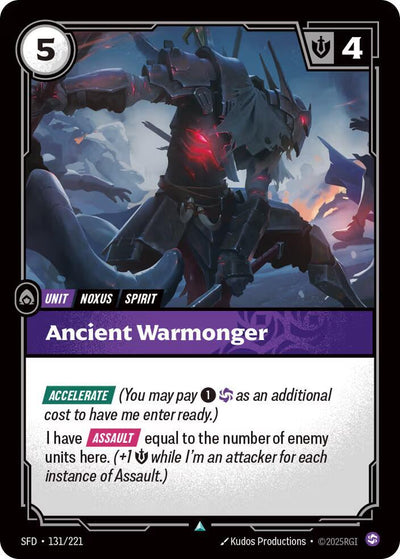 Ancient Warmonger Uncommon Spiritforged 131/221 NM