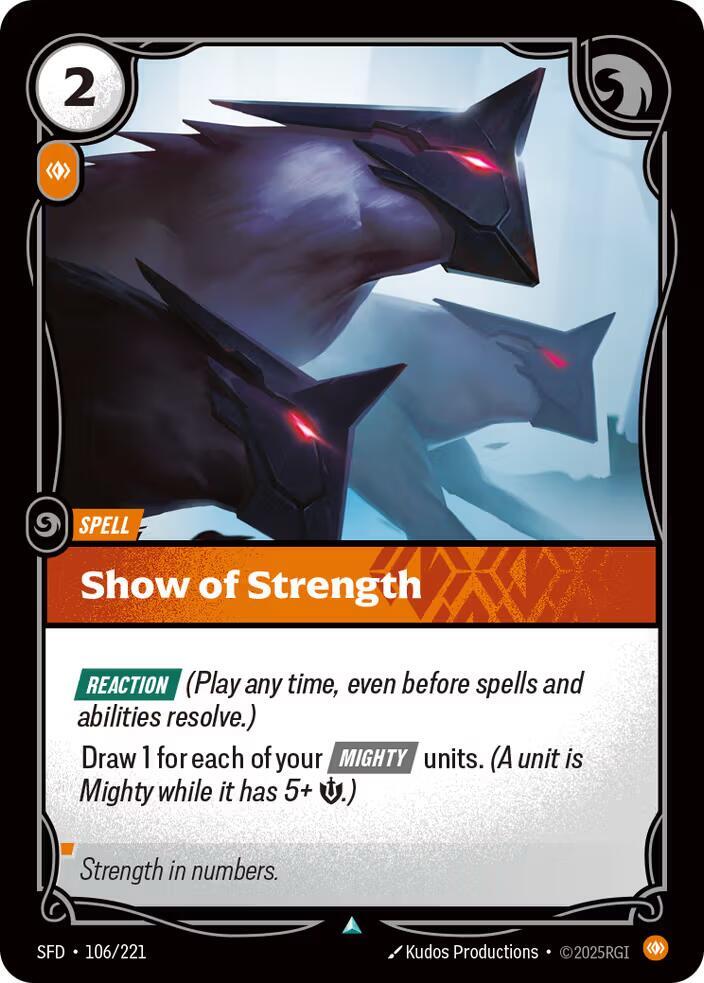 Show of Strength Uncommon Spiritforged 106/221 NM