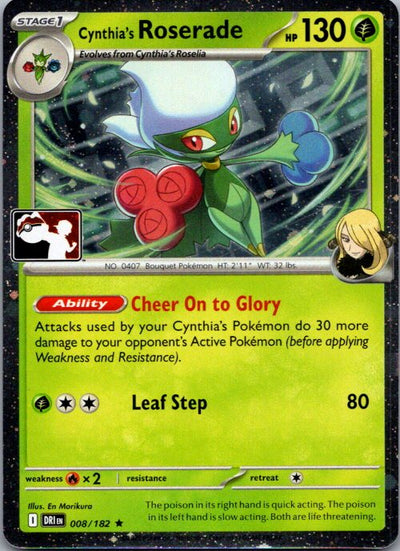 Holo Cynthia's Roserade Rare Prize Pack Series Cards 008/182 NM