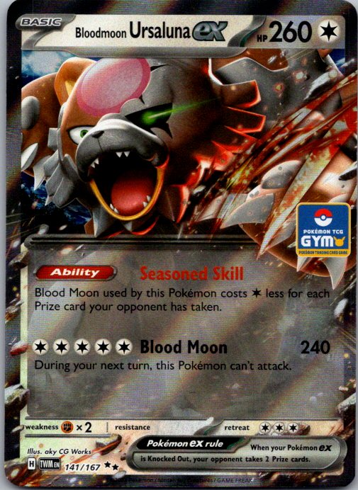 Gym Stamp Bloodmoon Ursaluna ex  141/167 NM