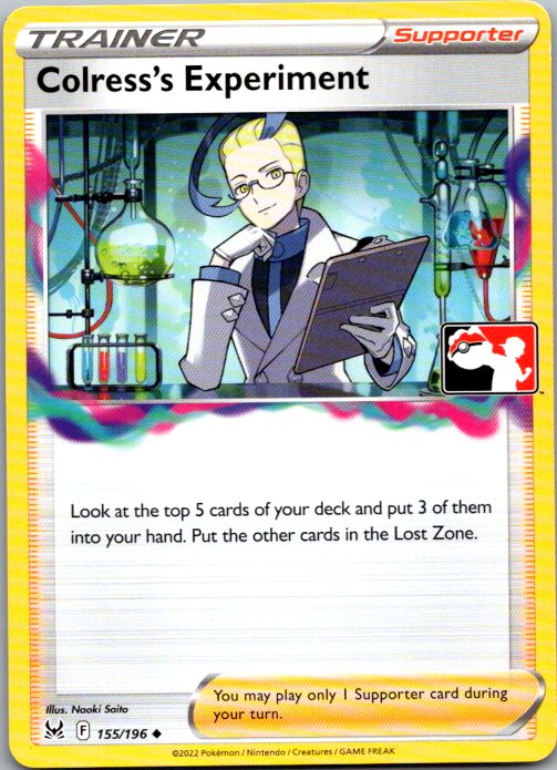 Colress's Experiment Uncommon Prize Pack Series Cards 155/196 NM