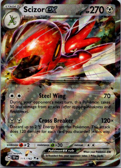 Scizor ex Double Rare SV05: Temporal Forces 111/162 NM