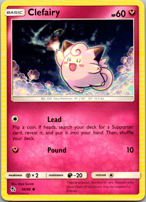 Clefairy (38) Common Hidden Fates 38/68 NM