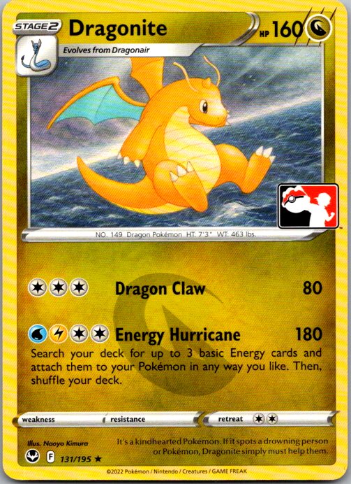 Dragonite Rare Prize Pack Series Cards 131/195 NM