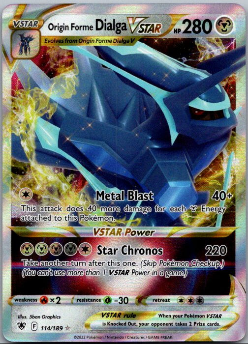 Origin Forme Dialga VSTAR Ultra Rare SWSH10: Astral Radiance 114/189 NM