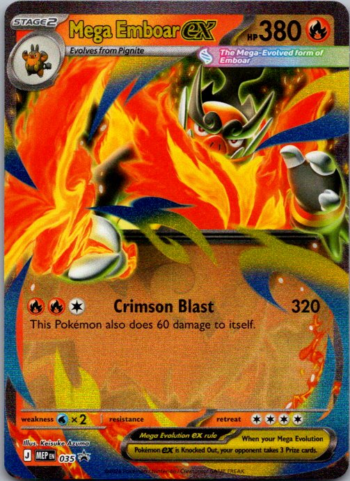 Mega Emboar ex Promo Jumbo Cards 035 NM