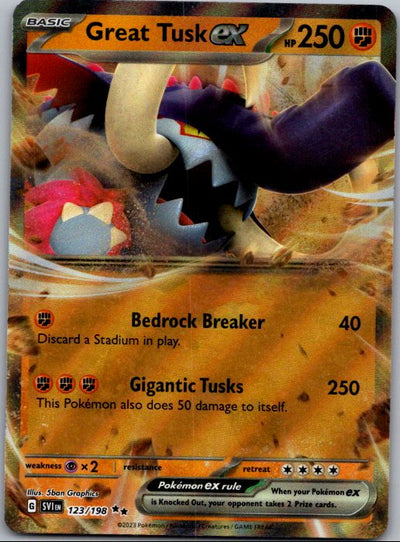 Great Tusk ex - Double Rare SV01: Scarlet & Violet Base Set 123/198 NM