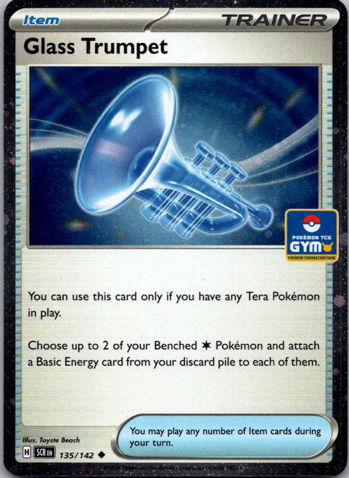 Holo Gym Stamp Glass Trumpet  135/142 NM