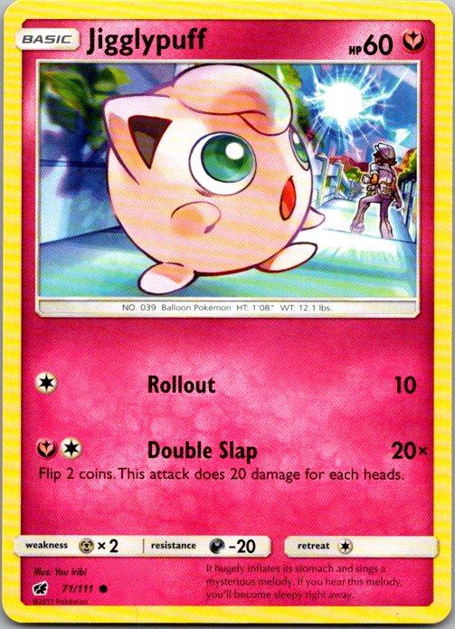 Jigglypuff Common SM - Crimson Invasion 71/111 NM