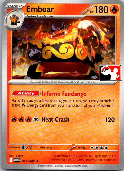 Emboar Rare Prize Pack Series Cards 013/086 NM