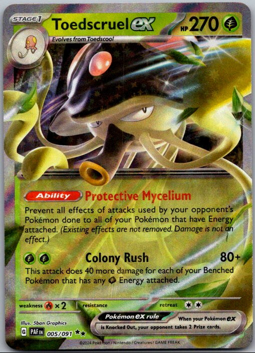 Toedscruel ex Double Rare SV: Paldean Fates 005/091 NM