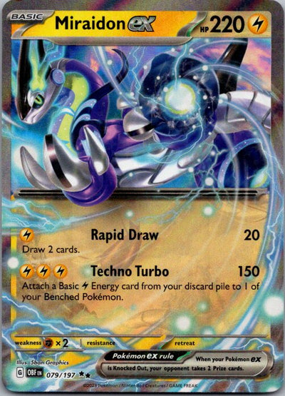 Miraidon ex Double Rare SV03: Obsidian Flames 079/197 NM